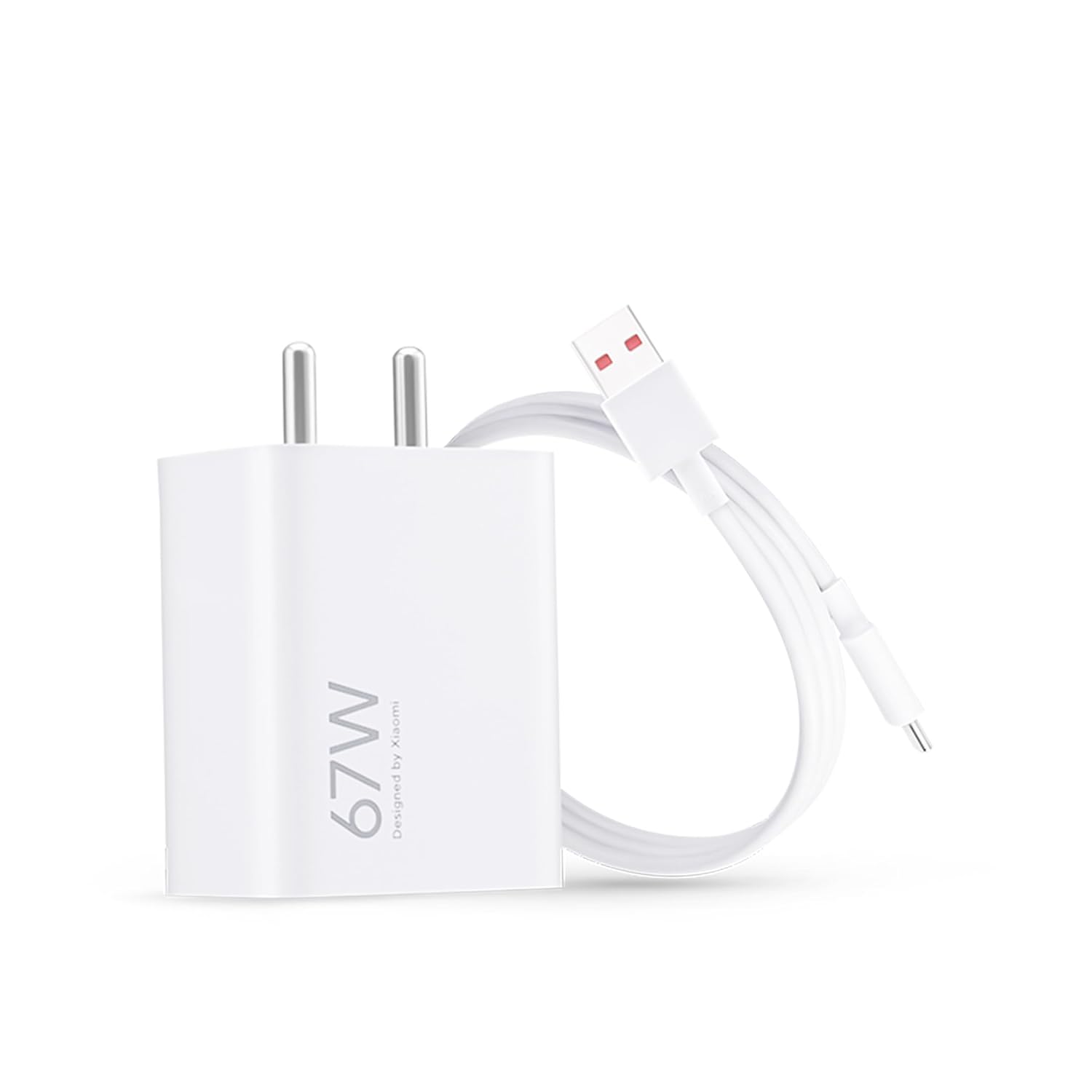 Xiaomi 67W Fast Charger Combo with USB-C 6A Cable | QC 3.0 Rapid Charging for Mobiles, Laptops & Power Banks – White