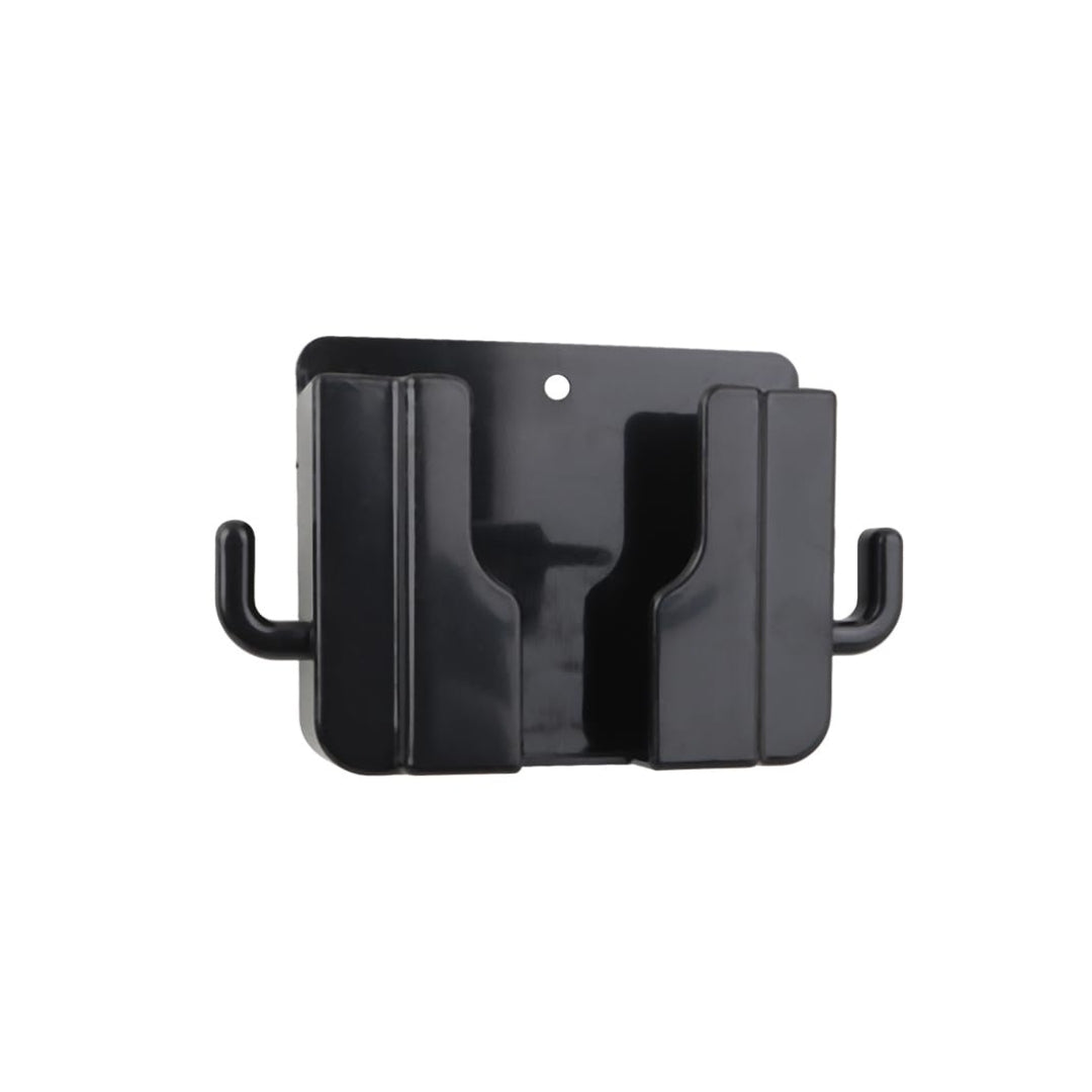 Wall Mounted Mobile Charging Stand with Hooks | Universal Phone Holder & Remote Organizer | Space-Saving Wall Storage