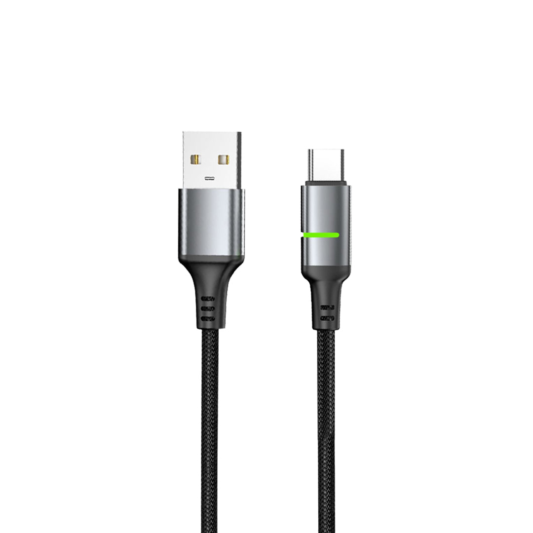 Kanget Fast Charging USB-C Cable with LED Indicator | Durable Braided USB-A to Type-C Charger for Android & Devices