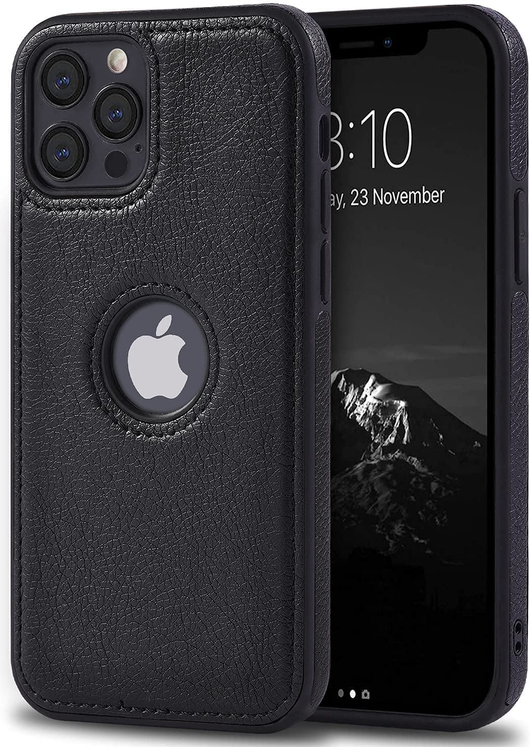 Back Cover Compatible with iPhone 11 Pro Max – Premium Leather | Flexible | Slim Fit | Black