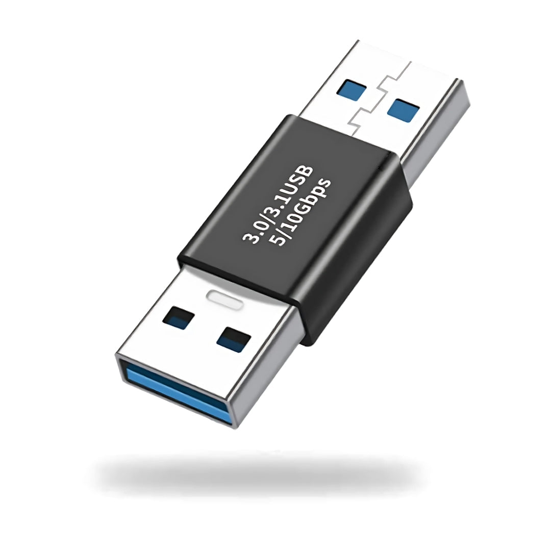 USB Male to USB Male Connector, USB 3.0 to 3.1 Adapter, USB a Male to Male Joiner Plug Coupler Extender USB 3.1 Gen 2 Super Speed Charging and Upto 10Gbps Transfer Speed Type A