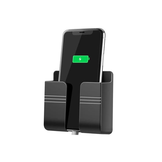 Wall Mounted Mobile Charging Stand | Self-Adhesive Phone Holder for Charging & Remote Storage | Space-Saving Organizer
