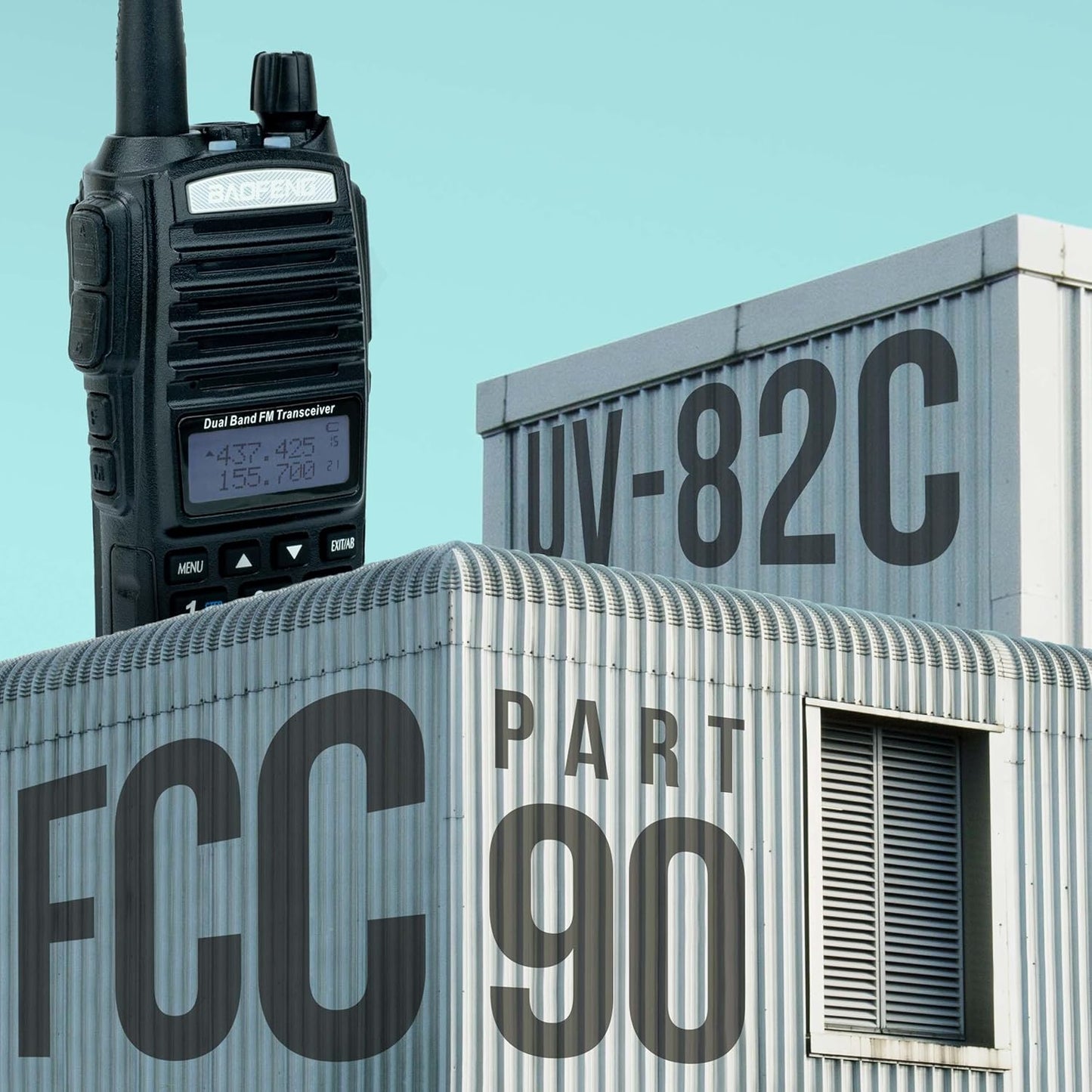 Kanget UV-82C Dual-Band 136-174/400-520 MHz FM Ham Two-Way Radio, Transceiver, HT with Battery, Earpiece, Antenna, Charger