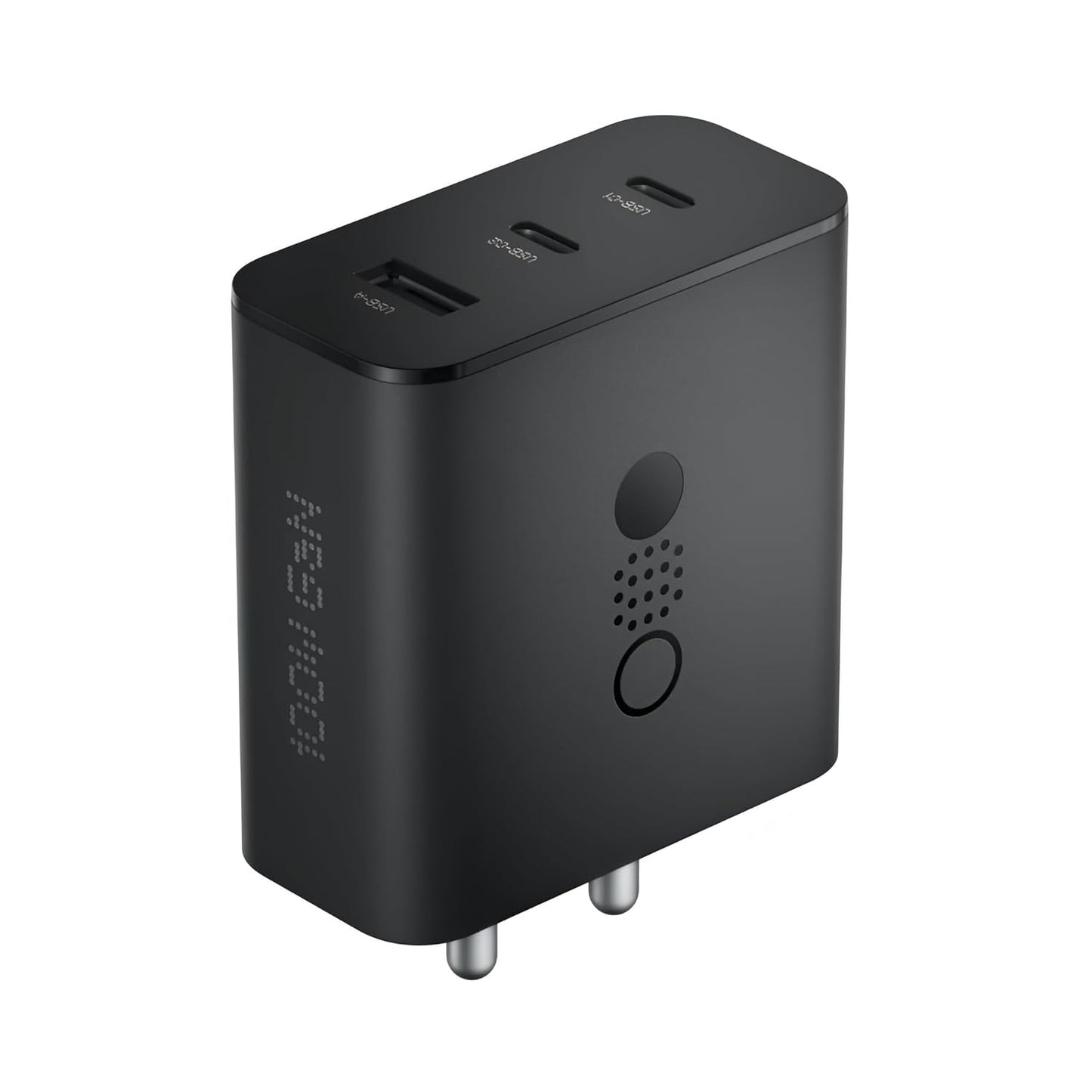 CMF by Nothing 100W GaN Type C 3-Port Charger Adapter with 3.3 Ft Type C Cable, USB-C1 100W, USB-C2 65W, USB-A 18W, Max Capacity 100W for Phone 2A/2A Plus/2/1,Samsung S25,S24, Laptop, Charging, Black