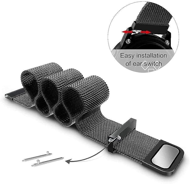 Kanget 20mm Metal Chain Strap with Magnetic Buckle