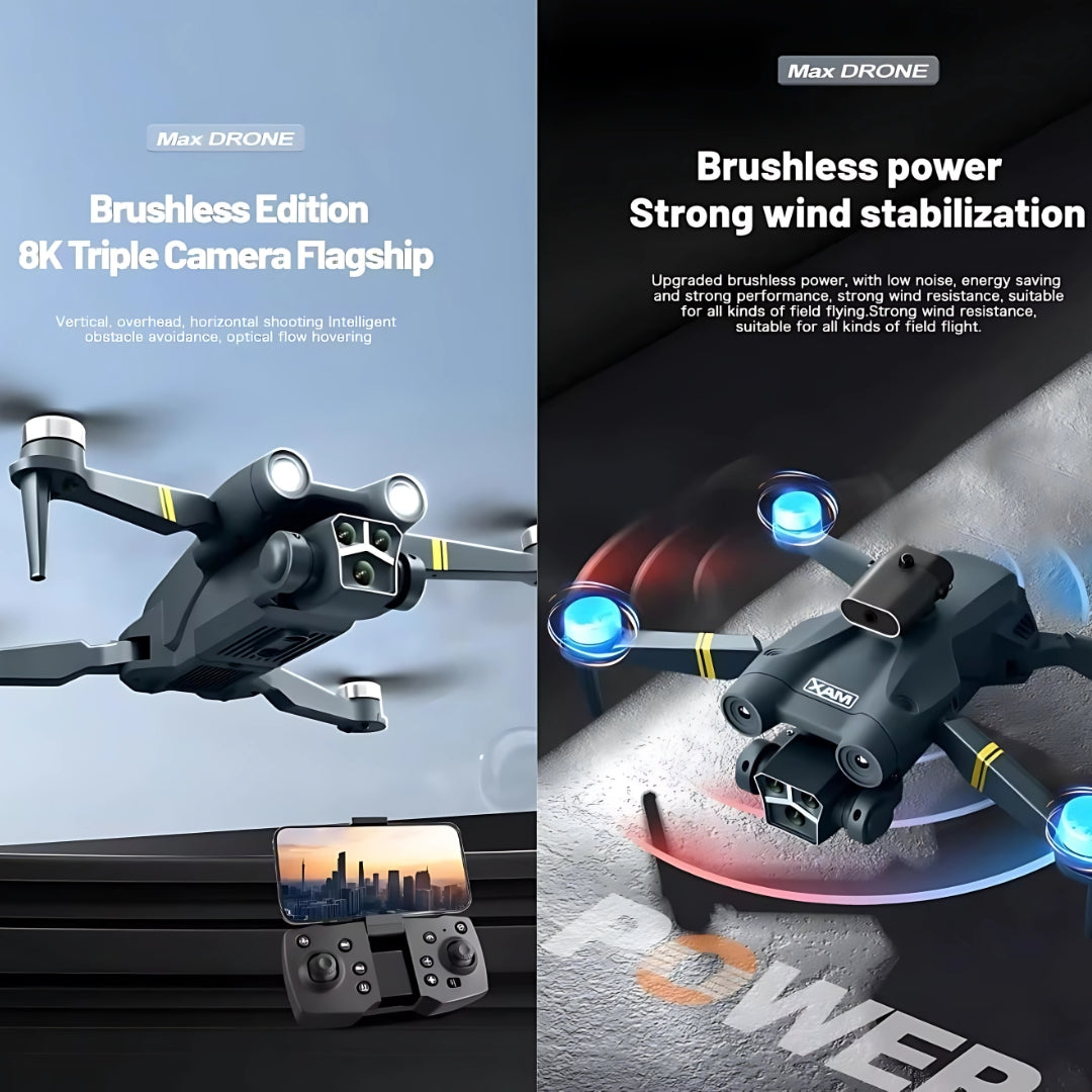 4K Foldable Drone with Brushless Motors, Smart Features & 30-Minute Flight Time for Stunning Aerial Photography