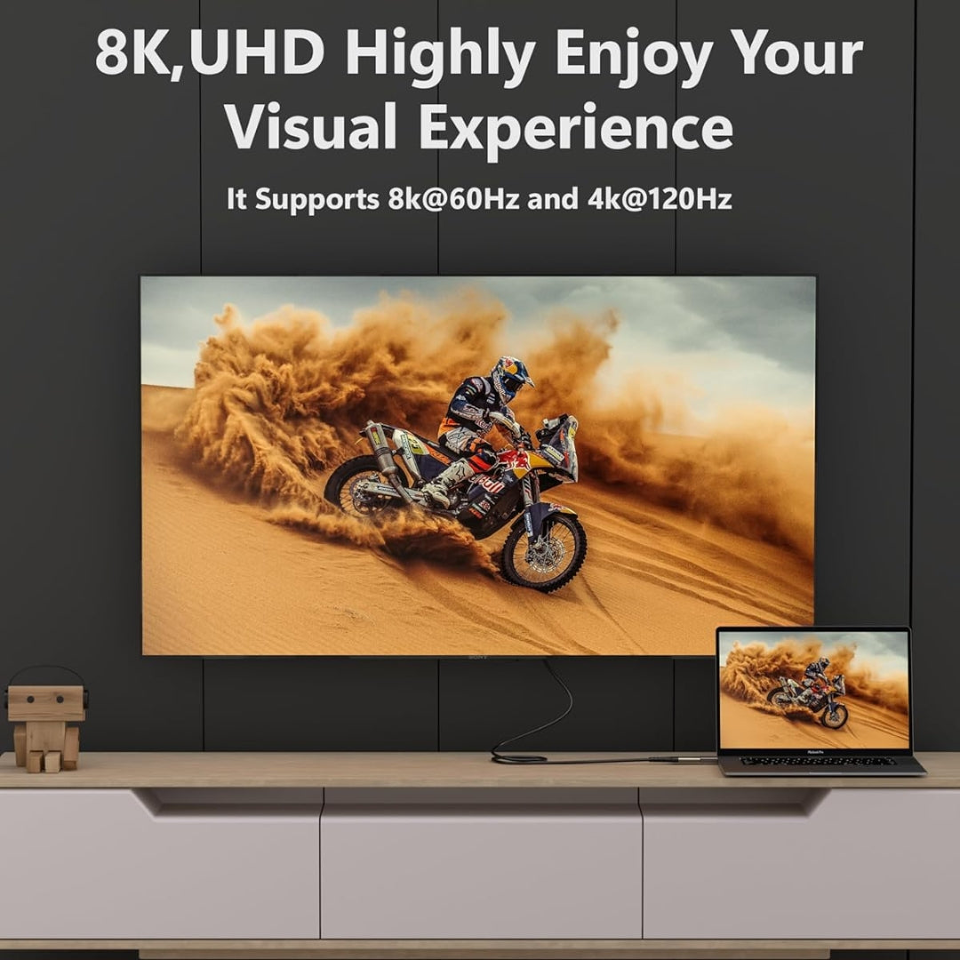 8K Ultra HD HDMI Male to Male Connector HDMI Male Coupler Converter Extension, HDMI2.1 Adapter Extender for TV Led LCD TV Stick, Xbox, PS3 PS4 PS5, Supports 3D HDR, eARC, 8K@60Hz 4K@144Hz