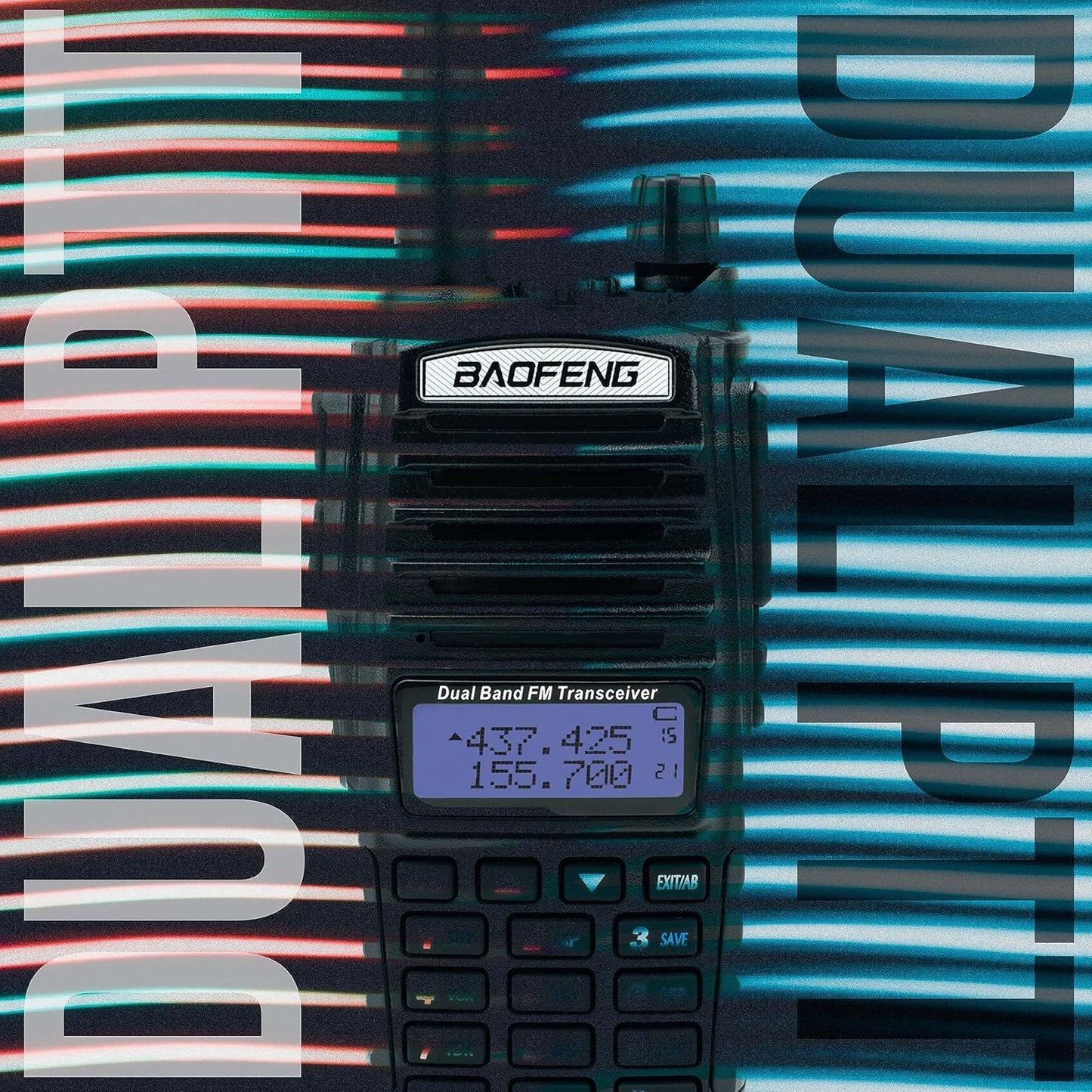 Kanget UV-82C Dual-Band 136-174/400-520 MHz FM Ham Two-Way Radio, Transceiver, HT with Battery, Earpiece, Antenna, Charger