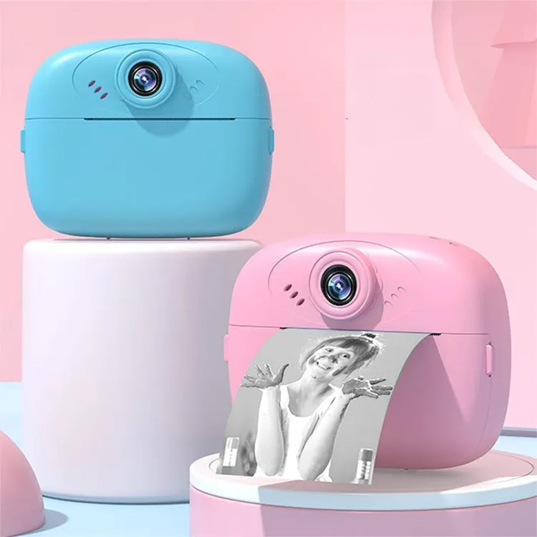 Kids Instant Print Digital Camera with Dual Lens, LCD Screen & Fun Accessories – Blue