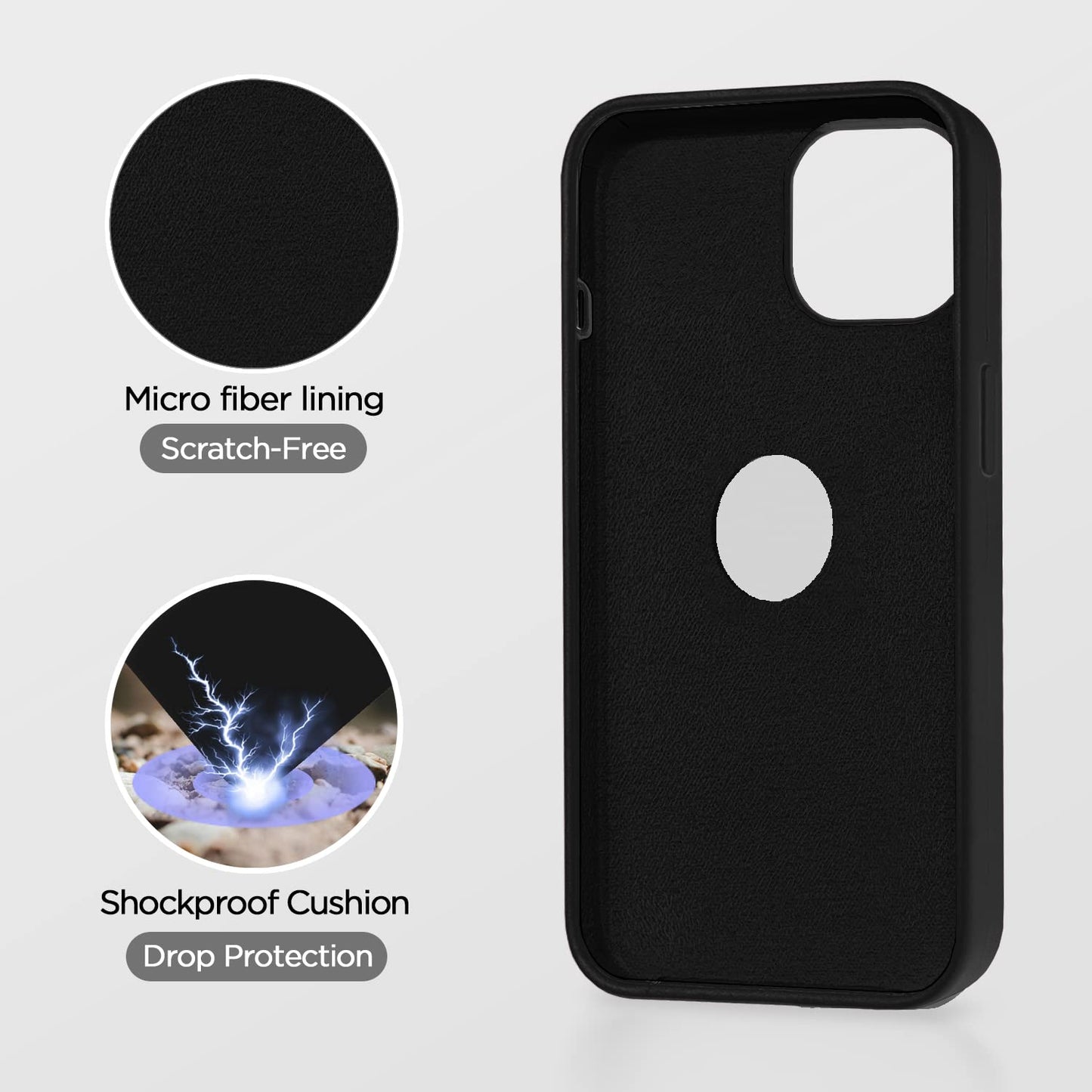 Back Cover | Full Camera Protection | Raised Edges | Super Soft Silicone | Bumper Case for iPhone 13 Mini (Black)