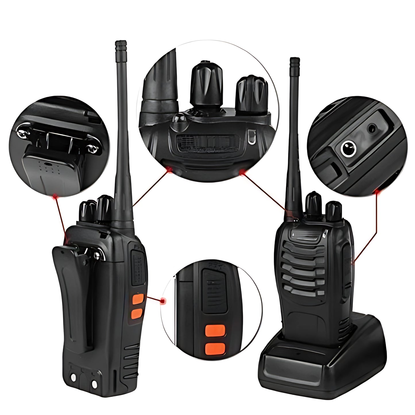 BOAFENG Walkie Talkie BF-888S – 5Km Long Range Two-Way Radio with 16 Channels, Portable CB Radio for Commercial use
