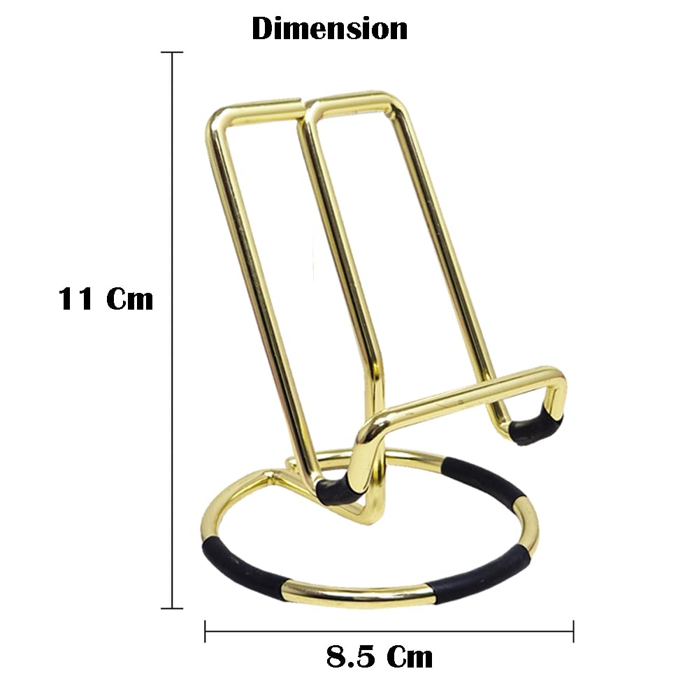 Cell Phone Stand for Desk, Cute Metal Gold Cell Phone Stand Holder Desk Accessories, Compatible with All Mobile Phones, iPhone, Switch, iPad