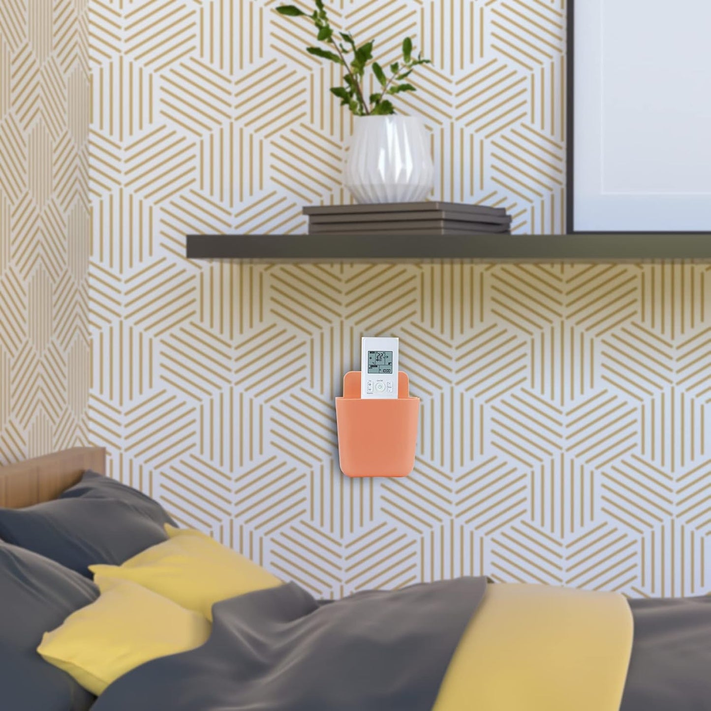 Wall Mounted Multi-Purpose Storage Stand | Self-Adhesive Holder for Remote, Mobile, Keys & Accessories | Space-Saving Organizer