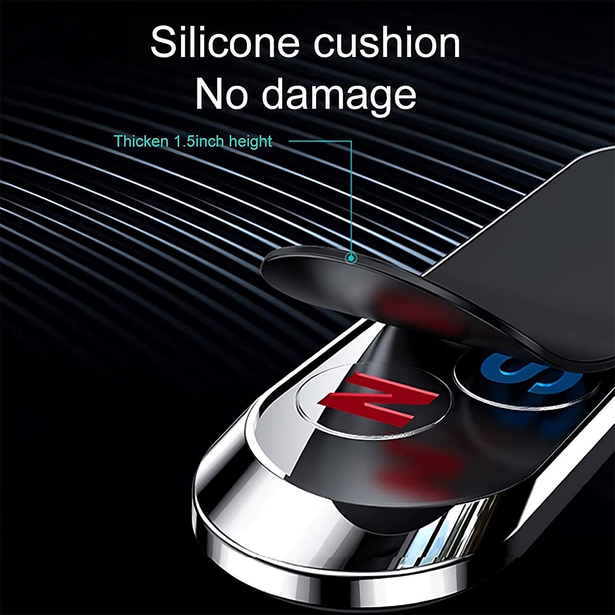 Universal Magnetic Car Mount Holder Stand for Dashboard/Home & Table Compatible with All Smart Phones and Mobiles with 6X stronger Magnets