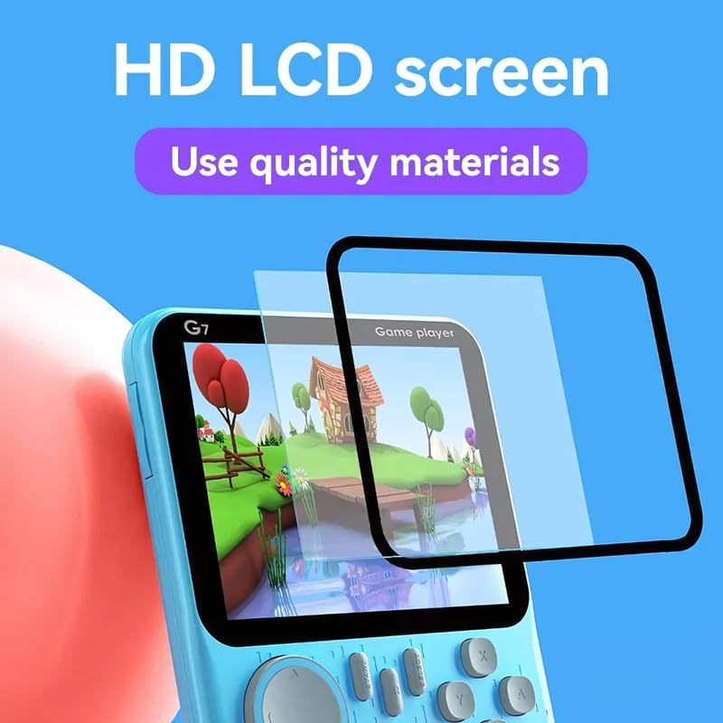 Retro Classic Game Box G7 - 3.5 Inch Screen,666 in1 Games -Handheld Mini Video Game Console for Kids Play on TV - Includes Games Like Contra,Tank,Bomber Man