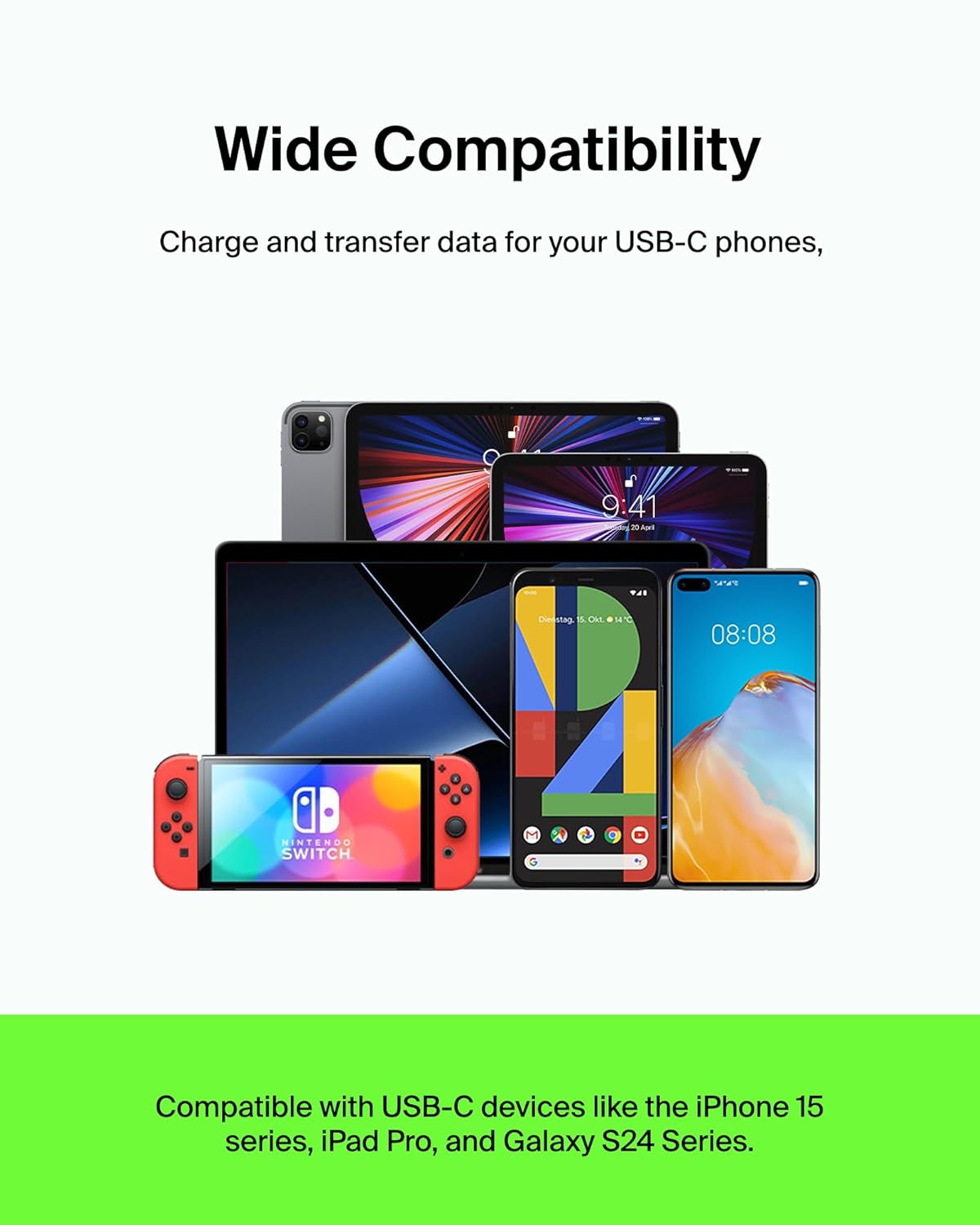 65W Nothing Original USB-C to USB-C Charging Cable For Nothing Devices β Compatible Fast Charging for Nothing Cmf, Google, Samsung, and Other Type-C Devices (White)