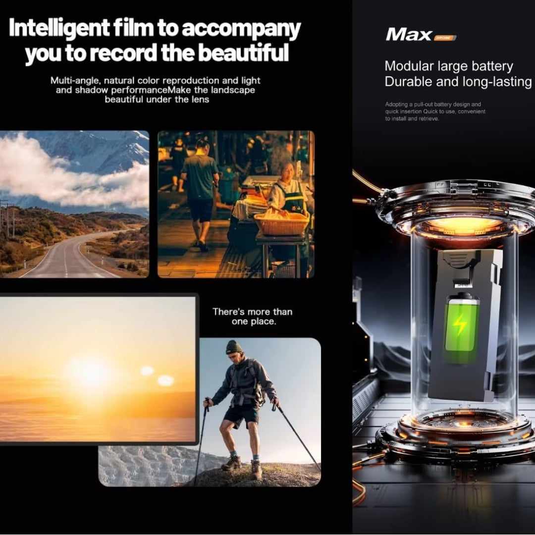 4K Foldable Drone with Brushless Motors, Smart Features & 30-Minute Flight Time for Stunning Aerial Photography