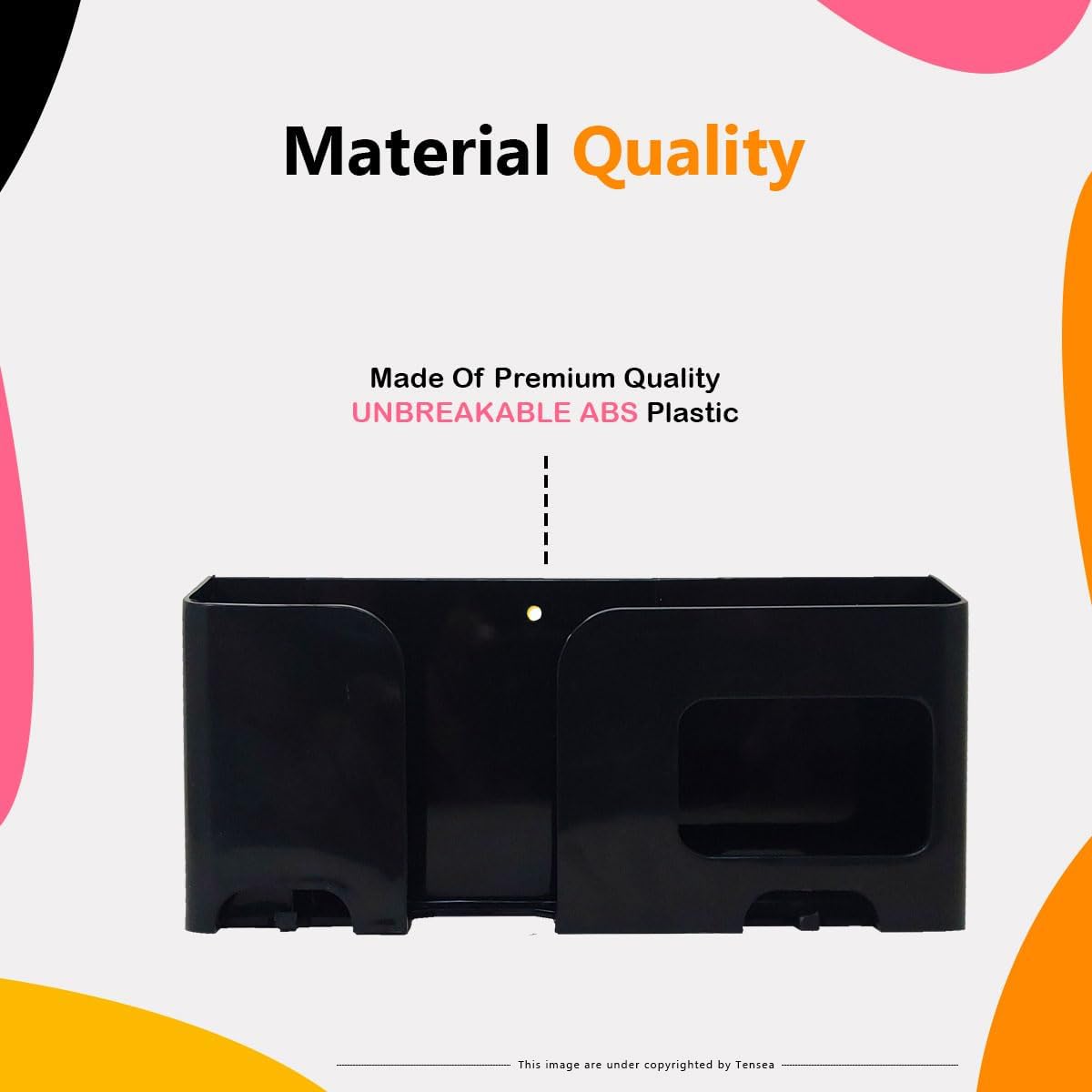 Wall Mounted Multi-Purpose Organizer | Mobile Charging Stand, Remote Holder, Pen Stand & Key Hanger | Space-Saving Storage Box