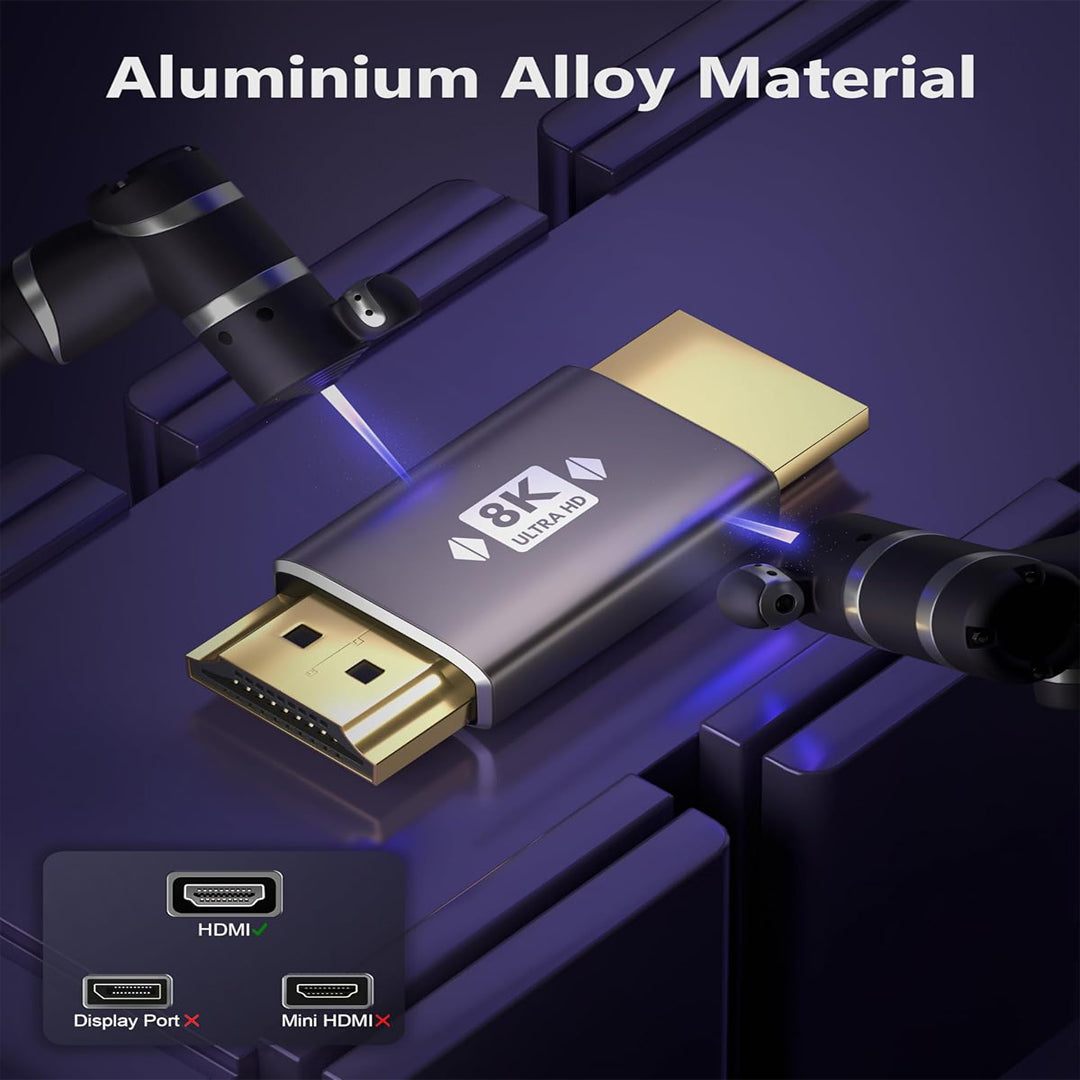 8K Ultra HD HDMI Male to Male Connector HDMI Male Coupler Converter Extension, HDMI2.1 Adapter Extender for TV Led LCD TV Stick, Xbox, PS3 PS4 PS5, Supports 3D HDR, eARC, 8K@60Hz 4K@144Hz