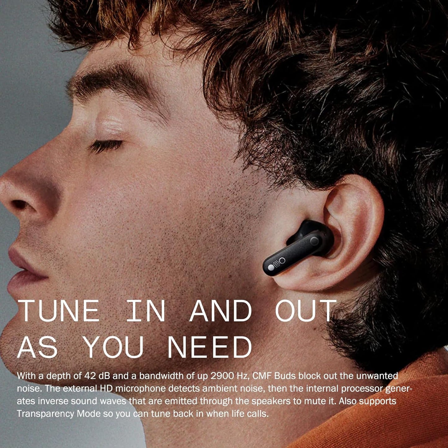 Kanget NOTHING Buds Wireless Bluetooth Earbuds, 42Db Noise Cancelling Earbuds, Dirac Hd Audio, 35.5H Playtime, Bt5.3, Ip54 Waterproof, 4HdMics Wireless In Ear Headphones For iPhone & Android(Not Original)