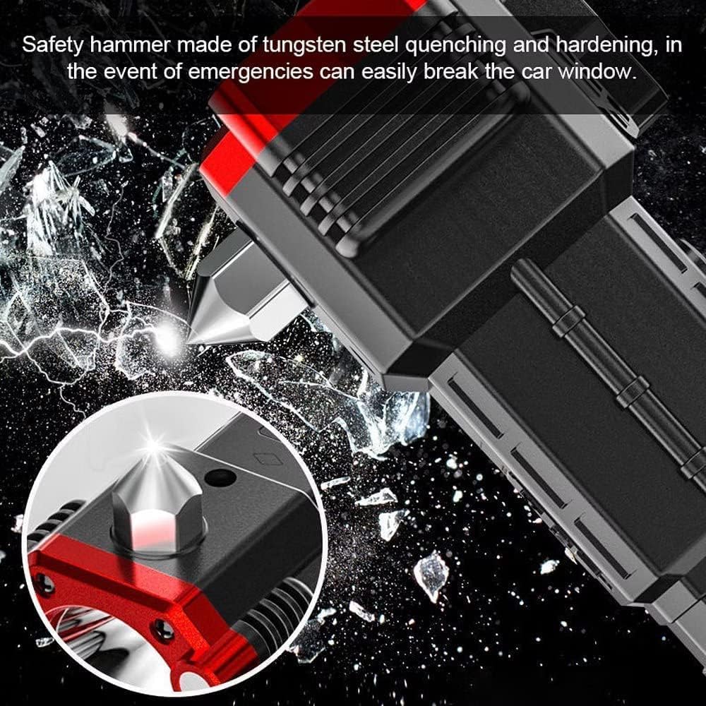 Torch Light,LED 3W Torch Light Rechargeable Torch Flashlight,Long Distance Beam Range Car Rescue Torch with Hammer Window Glass Built Portable Rechargeable (Modern)