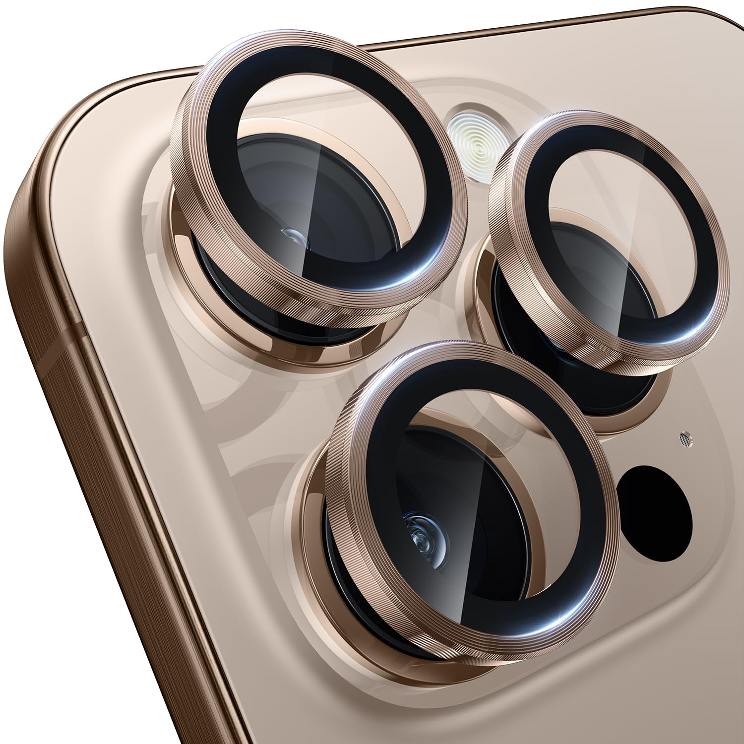 iPhone 16 Pro Max/iPhone 16 Pro Camera Protection - 9H Hardness Scratch-Resistant Bubble-Free HD Tempered Camera Metal Glass Tempered Glass Screen Protector Film Mobile Phone Case Friendly