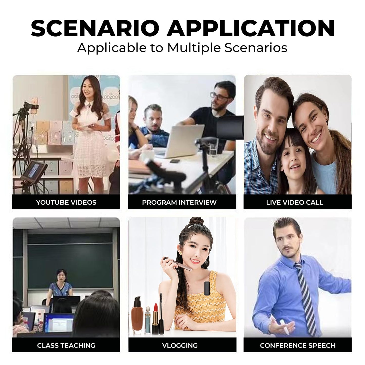 Premium Wireless Lavalier Microphone Kit with Charging Case – Dual Mic System for iPhone & Android