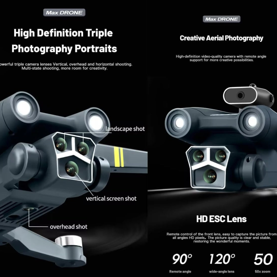 4K Foldable Drone with Brushless Motors, Smart Features & 30-Minute Flight Time for Stunning Aerial Photography