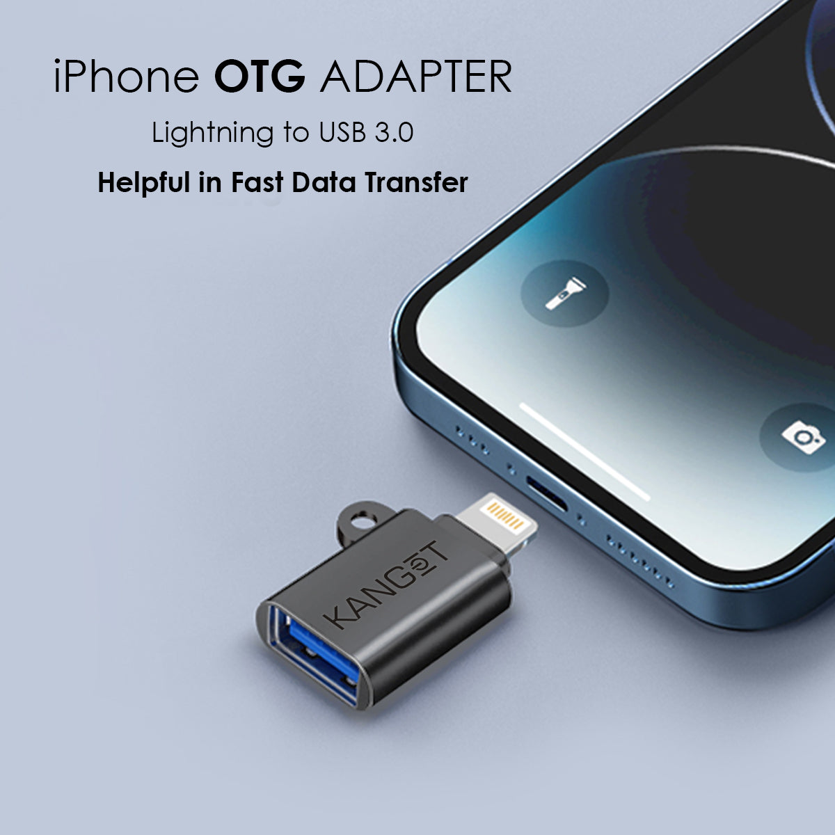 Lightning to USB A OTG Adapter for iPhone / iPad, Compatible with iOS 13 and Later, USB Female Connect USB Flash Drive, Keyboard, Mouse