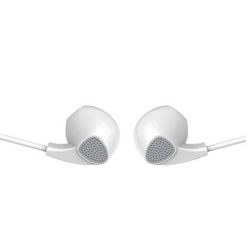 Kanget BassDrops 515 Wired in-Ear Earphones Compatible with All Android and iOS Smartphones with mic (White)