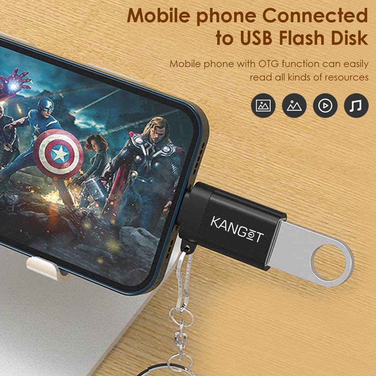 Lightning to USB A OTG Adapter for iPhone / iPad, Compatible with iOS 13 and Later, USB Female Connect USB Flash Drive, Keyboard, Mouse