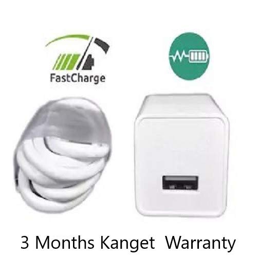 Kanget Ultra Fast Speed 2.4A Fast Charger Compatible with All Android Smartphones (Except Type C) with Full Copper Charging Cable(10 W, Black)