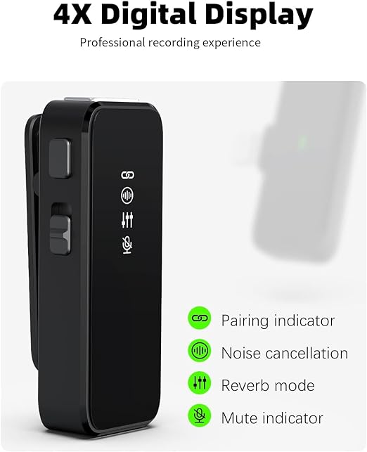 Kanget [2 in 1 Pack Wireless Lavalier Microphones for iPhone, iPad - Crystal Clear Sound Quality for Recording, Live Streaming, YouTube, Facebook, Instagram etc.