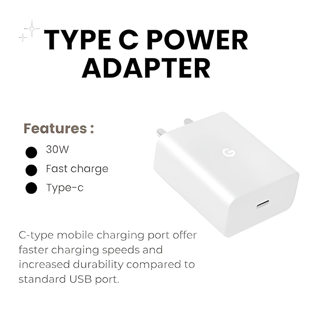 Pixel Charger for Google Pixel 9 pro xl/8/8a/7/7 Pro/6a/6,2Pack 30W USB C Charger for Samsung Galaxy A14/S21,USB C Charger Block with 1.2 meters Cable(PD30W)