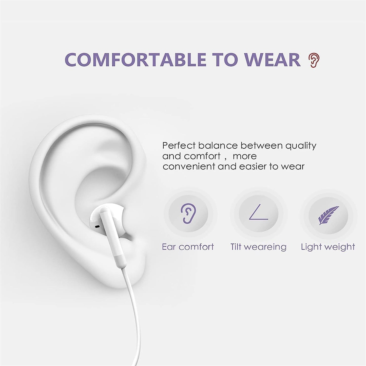 Lightning Wired Earphones Earbuds with Microphone & Remote | MFi Certified | Noise Cancelling In-Ear Headphones for iPhone 14/14 Plus/14 Pro Max/13/13 Mini/12/11/X/XR/XS/SE/8 (Direct Working) (6 Months Warranty)