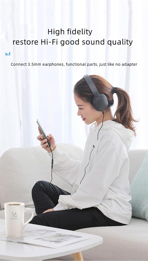 Lightning to 3.5 mm Headphone Jack Adapter for iPhone, iPhone Aux Converter Dongle Audio Cable Compatible with iPhone (Direct Working)