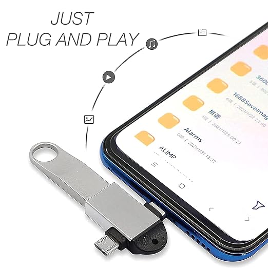 Roll over image to zoom in Kanget 2 in 1 Type C and Micro USB OTG Male to USB A 3.0 Female for Laptop Mobiles Tablet Smartphone Compatible C Type and Micro OTG Adapter Connector for All Android Devices (Silver)
