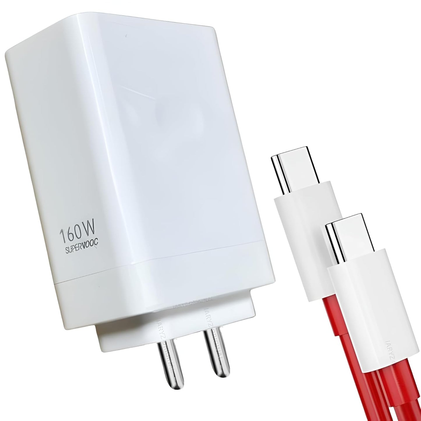 Oneplus Original 160W SUPERVOOC Fast Charger | Compatible with OnePlus 10T, 10R, 10 Pro, 9 Pro, 9RT, 11R, 11 Pro | USB-C to USB-C Adapter Included with Cable