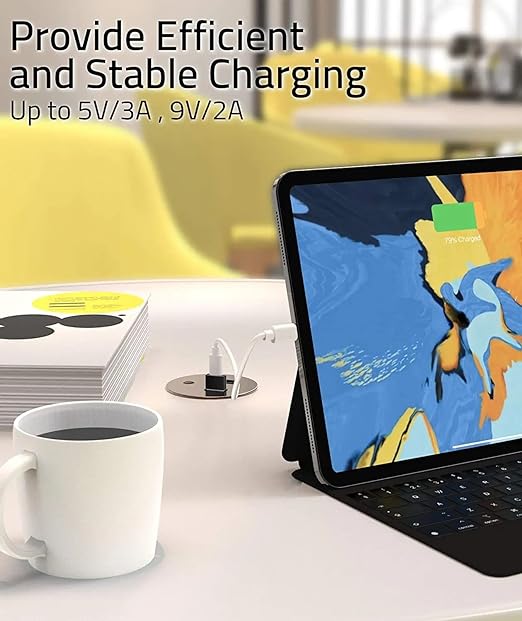 2-Pack Type C Female to USB Male Adapter, Charging Cable Connector Converter Compatible for Lightning Devices(Black)