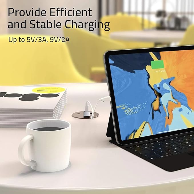 2-Pack Type C Female to USB Male Adapter, Charging Cable Connector Converter Compatible for Lightning Devices(Silver)