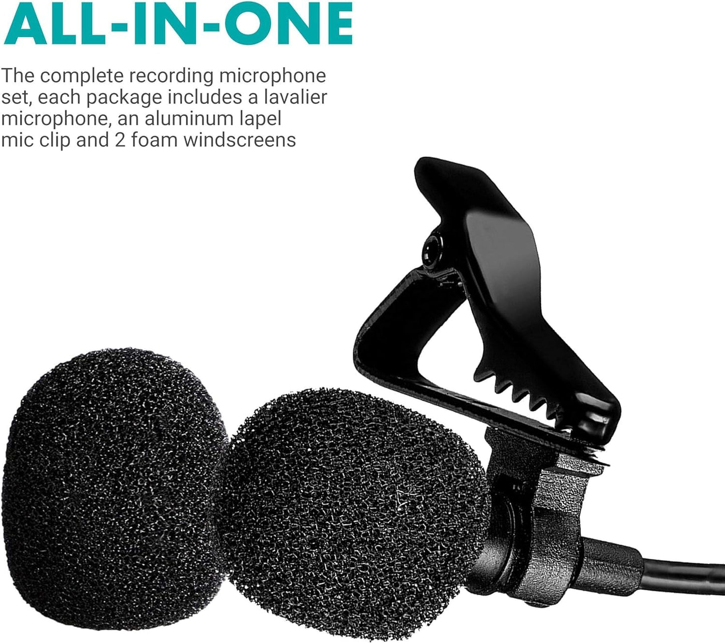 BassDrops M1 USB Lavalier Microphone | Omnidirectional Clip-On Lapel Mic for Laptop, PC & Mac | Ideal for Podcasting, Gaming, Streaming & Desktop Use | 1.5 Meter Cable | Clear Sound for Content Creators!
