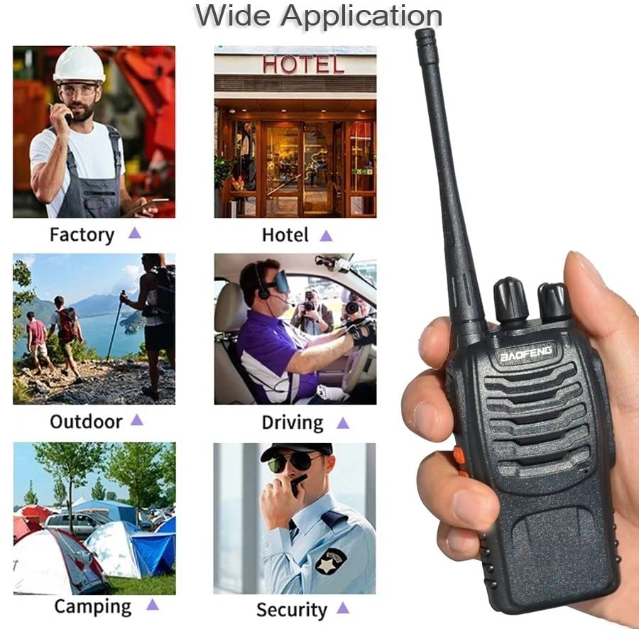BAOFENG 4 Pack Long Range Walkie Talkies β Rechargeable Two-Way Radios with Charging Base β UHF Handheld Communication Devices