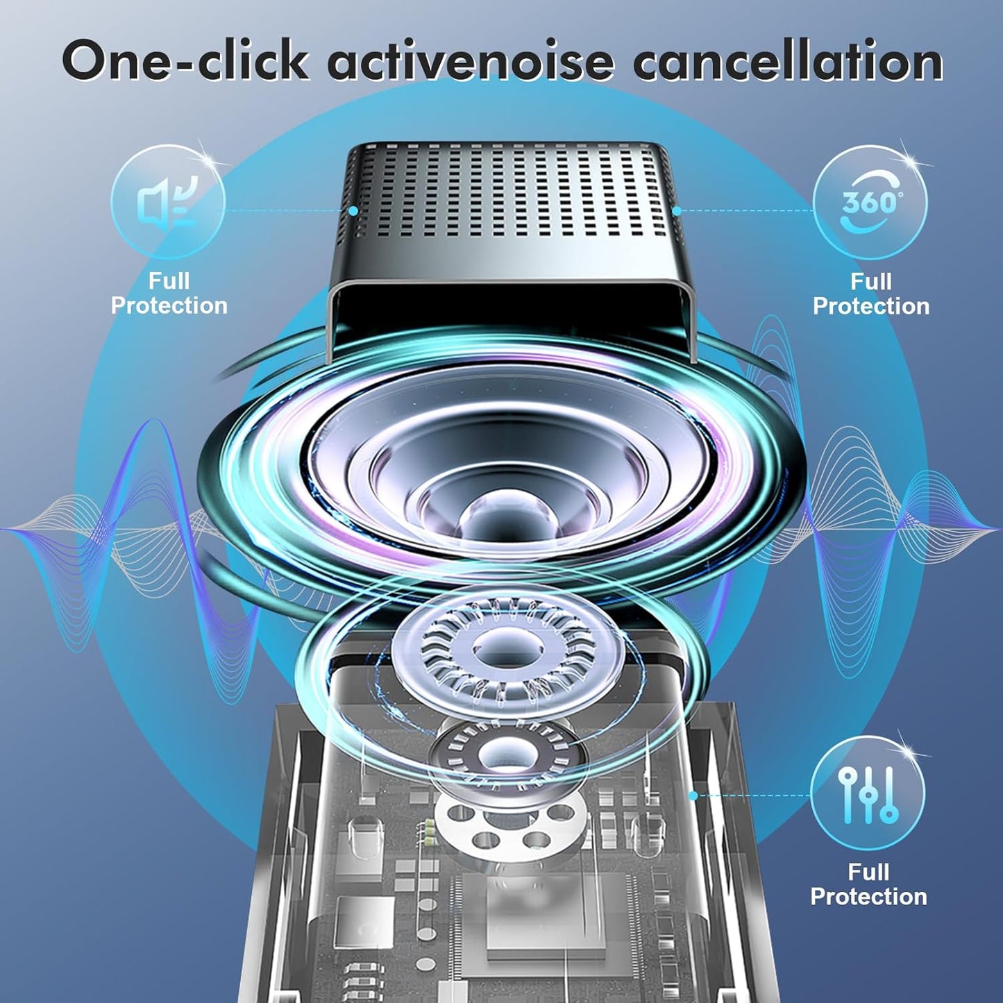 Wireless 1 to 2 Lavalier Microphone with Charging Case | Dual Transmitters & Receiver | USB Charging Cable | High-Quality Audio for iOS & Android