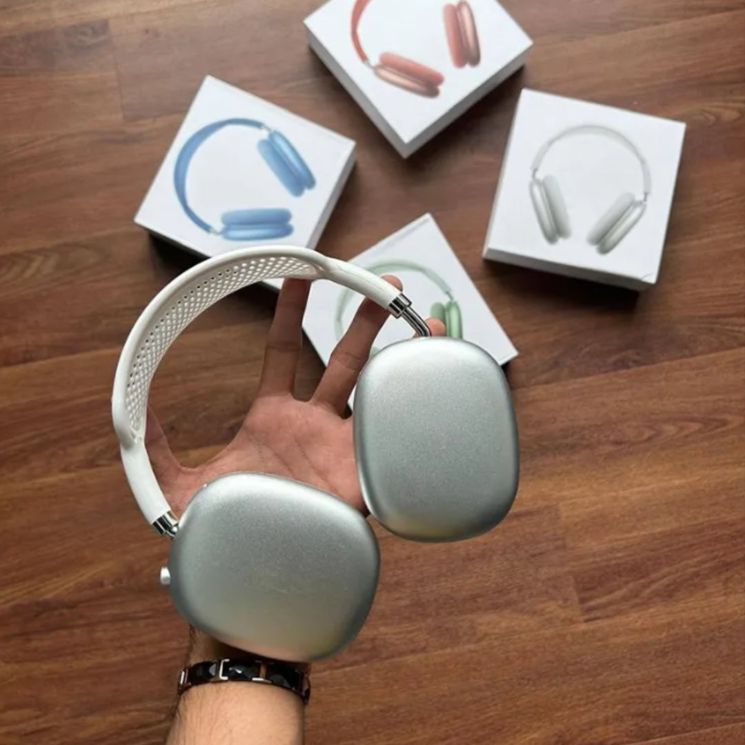 Kanget Air Pods Wireless Over-Ear Headphones, Advanced Active Noise Cancellation, Transparency Mode, Personalized Spatial Audio, USB-C Charging, Bluetooth Headphones for iPhone - Silver(Next to Original)