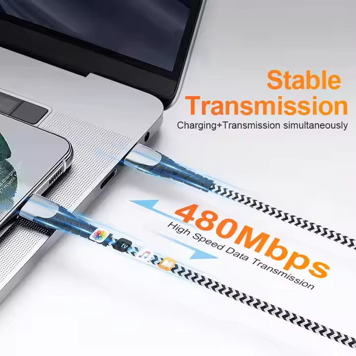 Type C to Lightning MFI Certified 20W Fast charging Nylon Braided USB C Cable for Lightning Devices