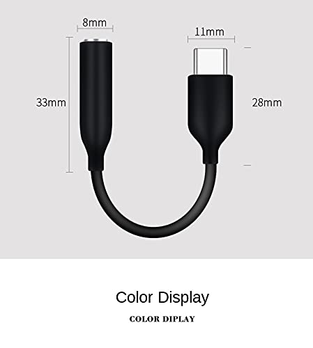 Type C to 3.5 mm Audio Jack Connector for Car Audio Headphone Converter Cable Stereo Jack Adapter Compatible with iPhone 15 Other Type C Phones