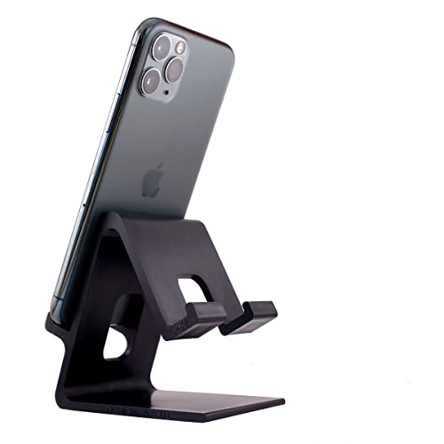 2 in 1 Multi-Angle Smartphone Stand & Tablet Holder – Adjustable Desktop Dock for All Sizes, Black