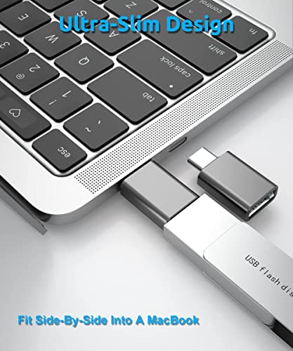 Type C to USB Adapter, Thunderbolt 3 to USB Female Adapter OTG for MacBook Pro, Air, Surface, Go and More Type-C Devices (Pack of 2)
