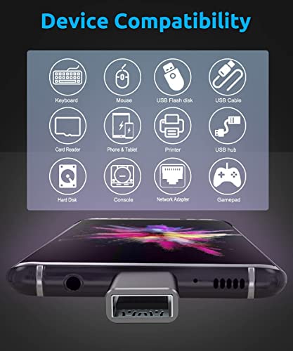 Type C Female to USB Male OTG Adapter, Thunderbolt 3 to USB Female OTG Adapter Type C to USB Connector Compatible with All Type C Devices