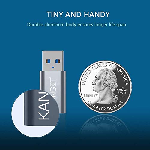 Kanget USB Type C Female to USB A Male OTG Adaptor Compatible for iPhone 11 12 Mini Pro Max, Airpods, iPad, Samsung Galaxy Note 10 S20 Plus(Type-C Female to USB-A Male)